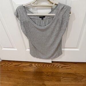 Gray Scoop Neck Women’s Top